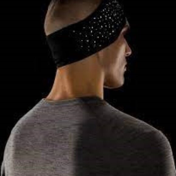 Lululemon Unisex L/XL Black Fleece Reflective Reversible Running Ear Warmer - Picture 1 of 5